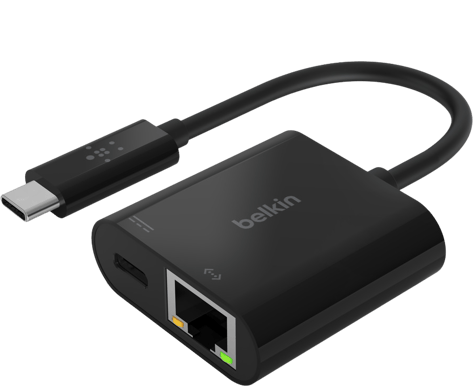 Belkin Adapter USB-C till USB-C/Ethernet Svart