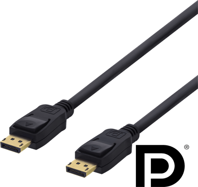 DELTACO DisplayPort 1.2 ha-ha Svart 2m 4K
