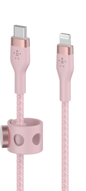 Belkin Boost Charge Pro Flex USB-C till Lightning 1m, Rosa