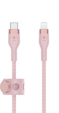 Belkin Boost Charge Pro Flex USB-C till Lightning 1m, Rosa