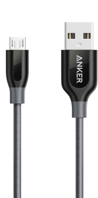 Anker PowerLine+ Micro USB 0,9m Grå