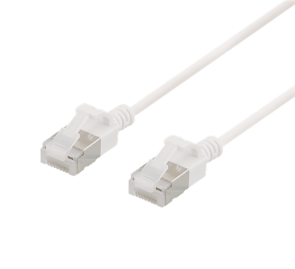DELTACO TP-kabel Cat6a Tunn Rund U/FTP Vit 2 m