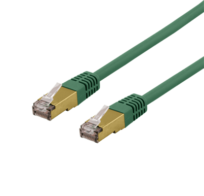 DELTACO TP-kabel Cat6a S/FTP Grön 2 m