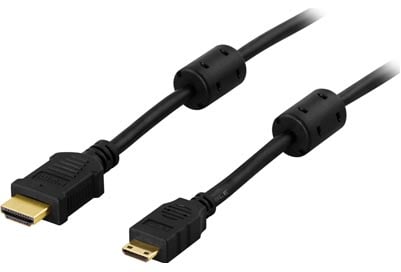 HDMI-kabel 1.4 HDMI ha - Mini HDMI ha, 2m svart