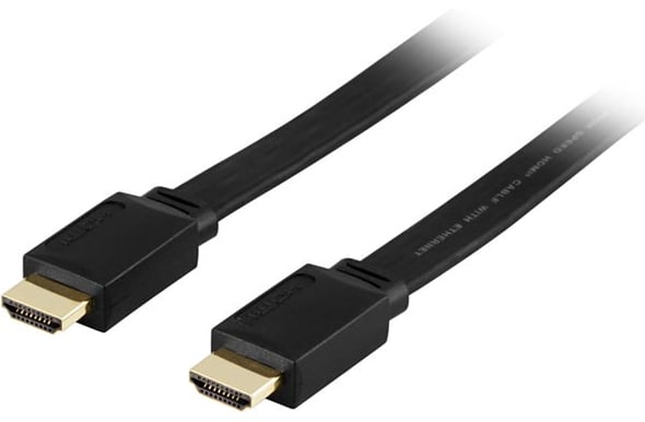 HDMI-kabel 1.4 ha-ha 10m Svart Flat