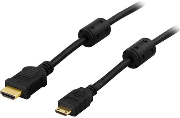 HDMI-kabel 1.4 HDMI ha - Mini HDMI ha, 3m svart