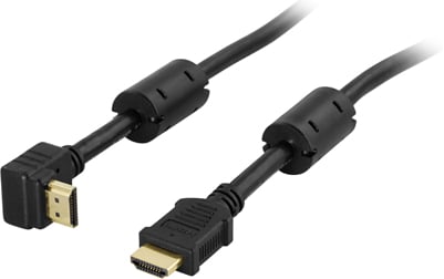 HDMI-kabel 1.4 ha-ha 1.5m Vinklad Svart
