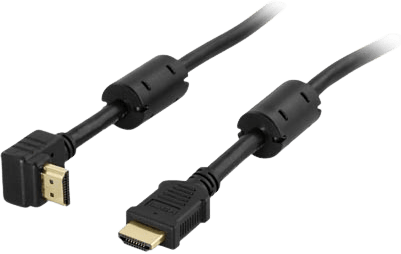 DELTACO HDMI-kabel 1.4 ha-ha Vinklad Svart 2 m