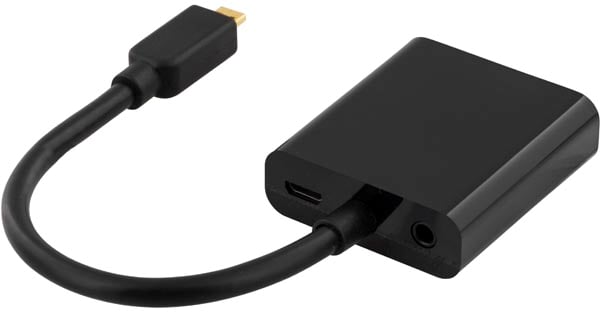 DELTACO Adapter micro HDMI ha till VGA ho Svart 0.2m