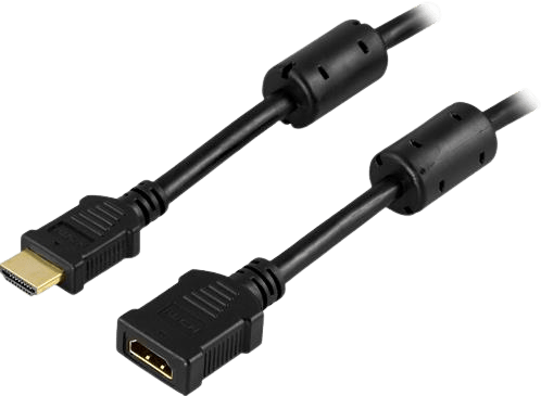 DELTACO HDMI förlängningskabel ha-ho Svart 2 m