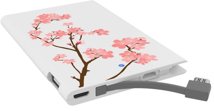 Cygnett Slim Powerbank 2500mAh Cherry Blossom