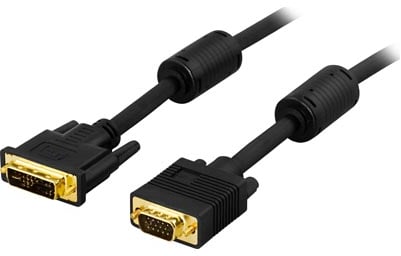 DELTACO VGA HD15 till DVI-A Svart 2m