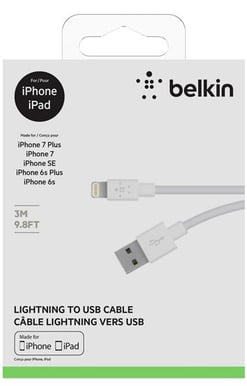 Belkin MIXIT Lightningkabel (MFi) Vit 3m