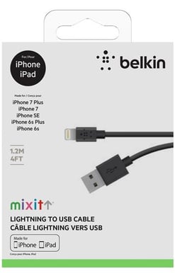 Belkin MIXIT Lightningkabel (MFi) Svart 1.2m