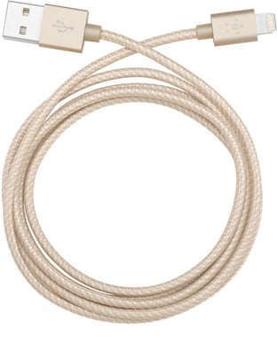 Belkin Premium Lightningkabel (MFI) Gold Tygsladd 1.2m