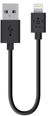 Belkin Lightningkabel (MFI) Svart 0.15m
