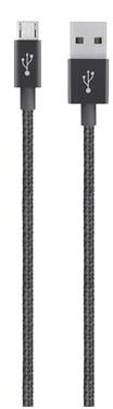 Belkin Premium MIXIT Micro-USB kabel Tygsladd Svart 1.2m
