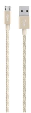 Belkin Premium MIXIT Micro-USB kabel Tygsladd Guld 1.2m