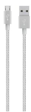 Belkin Premium MIXIT Micro-USB kabel Tygsladd Silver 1.2m