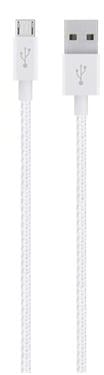 Belkin Premium MIXIT Micro-USB kabel Tygsladd Vit1.2m