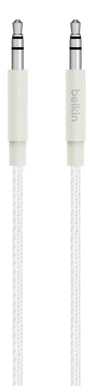 Belkin Premium MIXIT Audio-kabel Tygsladd Vit 1.2m