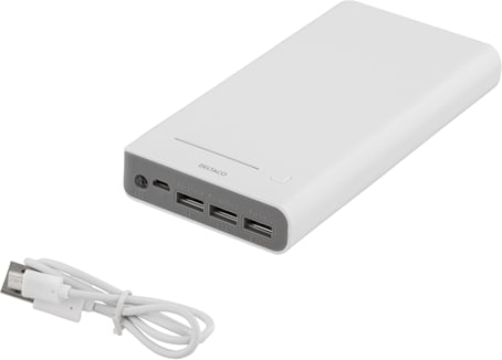 DELTACO Powerbank 16 000 mAh Vit