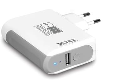 Port Designs Väggladdare med inbyggd powerbank