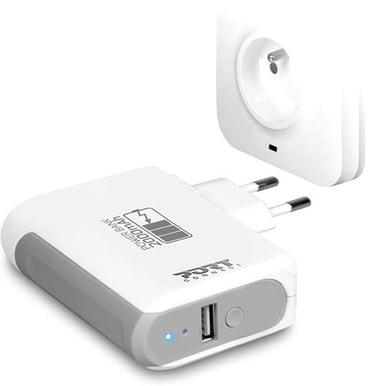 Port Designs Väggladdare med inbyggd powerbank