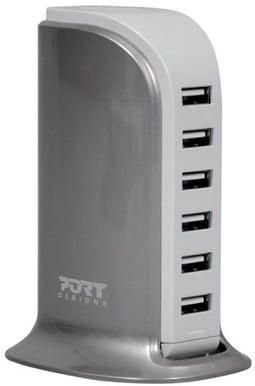 PORT Designs Laddstation 6-portar USB