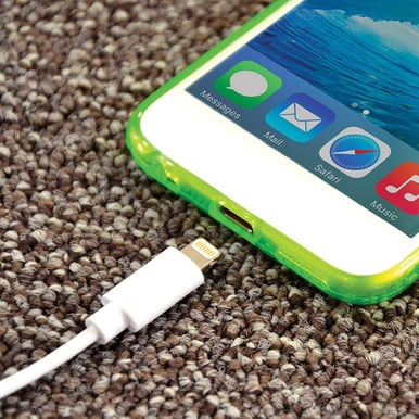 PORT Designs Väggladdare 2xUSB + Lightningkabel Vit