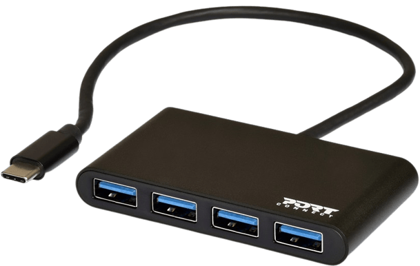PORT Designs USB-C-adapter 3.0 4-portar Svart