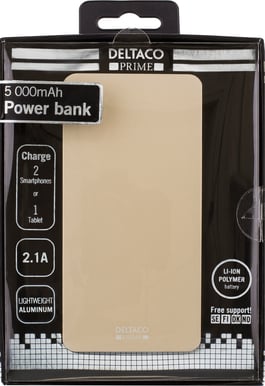 Deltaco Powerbank Prime 4000mAh Guld