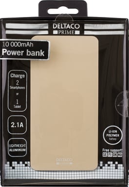 Deltaco Powerbank Prime 8000mAh Guld