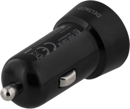 DELTACO Billaddare USB-C & USB-A 3A Svart