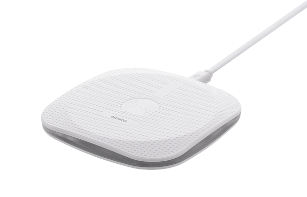 DELTACO Trådlös laddplatta Qi (5W) Vit