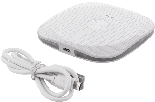 DELTACO Trådlös laddplatta Qi (5W) Vit