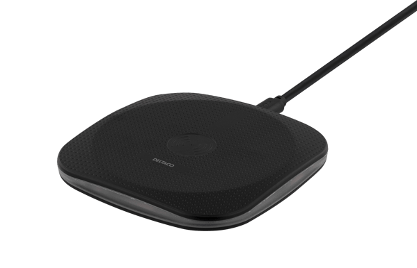 DELTACO Trådlös laddplatta Qi (5W) Svart