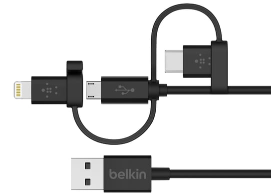 Belkin Universalkabel Micro-USB, USB-C och Lightning