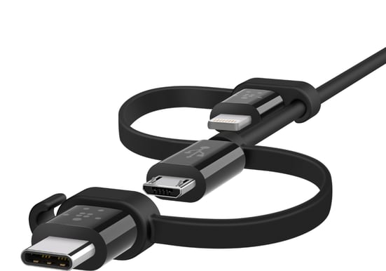 Belkin Universalkabel Micro-USB, USB-C och Lightning