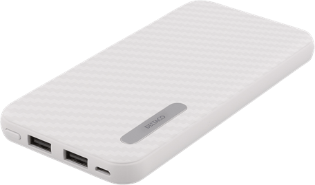 DELTACO Powerbank 10 000 mAh Vit