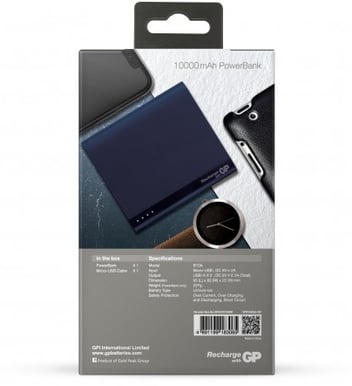 GP Powerbank DIEM 10 000 mAh Blå