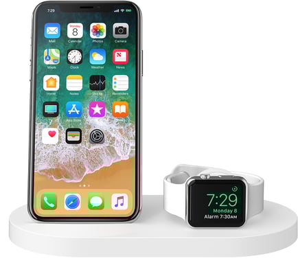 Belkin Qi Trådlös laddocka för iPhone + Apple Watch 7.5W Vit