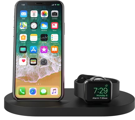 Belkin Qi Trådlös laddocka för iPhone + Apple Watch 7.5W Svart