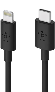 Belkin Lightning till USB-C-kabel Svart 1.2m