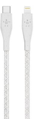 Belkin Duratek Plus Lightning till USB-C-kabel + strap 1.2m Vit
