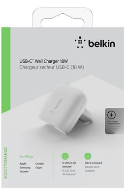 Belkin Väggladdare USB-C 18W