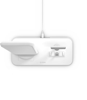 ZENS Qi-laddare + Dock (2x10W) Vit