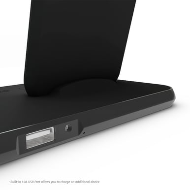 ZENS Qi-laddare, Dock & Watch (2x10W) Svart