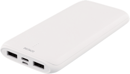 DELTACO Powerbank 10 000 mAh USB-C Vit
