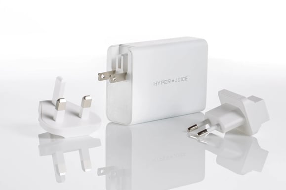 Hyper Väggladdare GaN 2x USB-C 2x USB-A 100 W Vit
